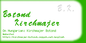 botond kirchmajer business card
